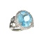 APP: 0.9k Fine Jewelry Designer Sebastian, 9.45CT Blue Topaz And Diamond Sterling Silver Ring