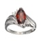 Fine Jewelry Designer Sebastian, 2.42CT Almandite Garnet And White Topaz Sterling Silver Ring