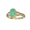 APP: 1k Fine Jewelry Designer Sebastian 14KT Gold, 1.11CT Green Emerald And White Sapphire Ring