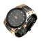Paul Jardin  Men's Round Black and Copper Watch
