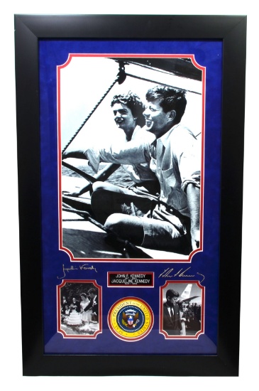 Very Rare John F. Kennedy And Jacqueline Kennedy Plate Signed Fabulous Memorabilia  -PNR-