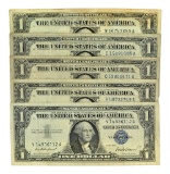 (5) 1957 $1 U.S. Silver Certificates