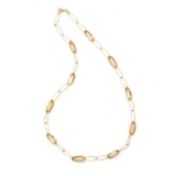 *Fine Jewelry 14KT Gold, Oval Links, Open Cage, 7.5GR. 22'' Necklace