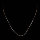 *Fine Jewelry 14KT Gold, 2.1GR, 18'' Pinsetta Chain