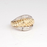 *Fine Jewelry 18 kt. Gold, New Custom Made 0.15CT Diamond One Of a Kind Ring