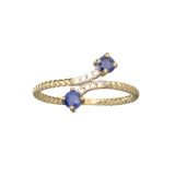 APP: 0.9k Fine Jewelry 14KT Gold, 0.50CT Blue Sapphire And Diamond Ring