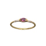 APP: 0.4k Fine Jewelry 14KT Gold, 0.20CT Red Ruby And Diamond Ring