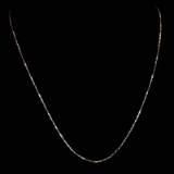 *Fine Jewelry 14KT Gold, Pinsetta 1.1GM, 18'' Chain