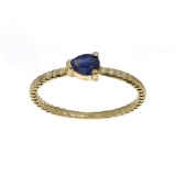 APP: 0.7k Fine Jewelry 14KT Gold, 0.37CT Blue Sapphire And Diamond Ring