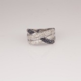 *Fine Jewelry 14 kt. Gold, New Custom Made 0.30CT Sapphire And 0.40CT Diamond One Of a Kind Ring