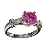 Fine Jewelry Designer Sebastian 2.25CT Swiss Cubic Zirconia And Platinum Over Sterling Silver Ring
