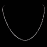 *Fine Jewelry 14KT White Gold, 4.5GR, 18'' Medium Twisted Round Link Chain