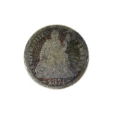 1874 Liberty Seated Arrows At Date Dime Coin