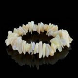 APP: 0.8k 141.00CT Natural Form Bead White Opal Bracelet