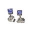 APP: 0.8k Fine Jewelry 0.50CT Round Cut Tanzanite And Platinum Over Sterling Silver Earrings