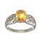 APP: 0.5k Fine Jewelry Designer Sebastian, 1.41CT Citrine  And White Topaz Sterling Silver Ring