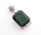 Designer Sebastian 54.65CT Rectangular Cut Green Beryl Emerald and Sterling Silver Pendant