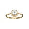 Fine Jewelry Designer Sebastian 14KT Gold, 0.93CT Round Cut Blue Aquamarine And Diamond Ring