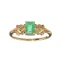 Designer Sebastian 14KT Gold, 0.61CT Emerald and 0.01CT Round Brilliant Cut Diamond Ring