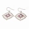 APP: 1.5k Fine Jewelry 2.98CT Red Ruby And White Sapphire Sterling Silver Earrings