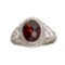 APP: 0.5k Fine Jewelry Designer Sebastian 0.87CT Oval Cut Alamandite Garnet and Sterling Silver Ring