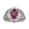 APP: 0.8k Fine Jewelry Designer Sebastian, 2.56CT Oval Cut Ruby And Sterling Silver Ring
