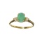 APP: 1k Fine Jewelry 14KT Gold, 1.27CT Green Emerald And White Sapphire Ring