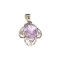 APP: 0.6k Fine Jewelry 2.50CT Purple Amethyst And White Sapphire Sterling Silver Pendant