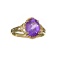 APP: 0.6k Fine Jewelry 14KT Gold, 1.76CT Oval Cut Purple Amethyst Ring