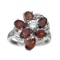 APP: 0.5k Fine Jewelry Designer Sebastian, 3.54CT Garnet And White Topaz Sterling Silver Ring