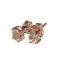 Fine Jewelry 0.85CT Oval Cut Morganite With A Rose Gold Overlay And Sterling Silver Earrings