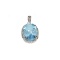 APP: 1.1k Fine Jewelry 14.30CT Blue Topaz And White Sapphire Sterling Silver Pendant