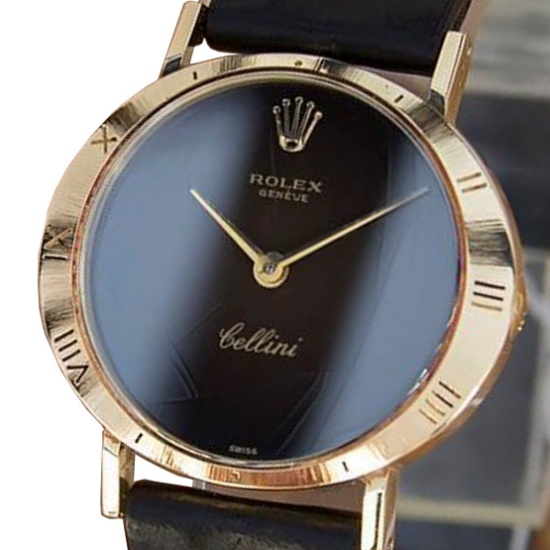 *Rolex Geneve Cellini 18K Solid Gold Manual Wind 1970 Swiss Ladies Watch -P-