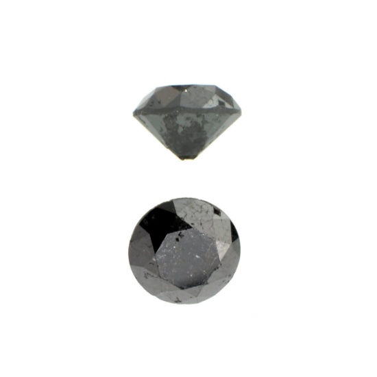 APP: 1.3k 1.48CT Round Cut Black Diamond Gemstone