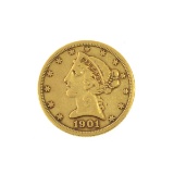 *1901-S $5 U.S. Liberty Head Gold Coin (PS-JWJ)