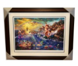 Rare Thomas Kinkade Original Ltd Edt Numbered Lithograph Plate Signed Museum Framed 'Little Mermaid'