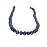 18'' Black Dyed Pearl With Sterling Silver Clasp Necklace Strand