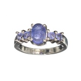 APP: 1k Fine Jewelry 1.40CT Oval Cut Tanzanite And Sterling Silver Ring