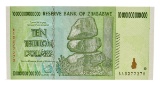 10 Trillion Dollar Zimbabwe Note