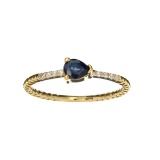 APP: 0.7k Fine Jewelry 14KT Gold, 0.34CT Blue Sapphire And Diamond Ring