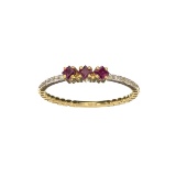 APP: 0.6k Fine Jewelry 14KT Gold, 0.20CT Ruby And Diamond Ring
