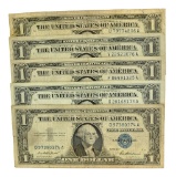 (5) 1957 $1 U.S. Silver Certificates