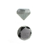 APP: 1.1k 1.19CT Round Cut Black Diamond Gemstone