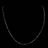 *Fine Jewelry 14KT Gold, 1.7GR, 18'' Valentino Chain