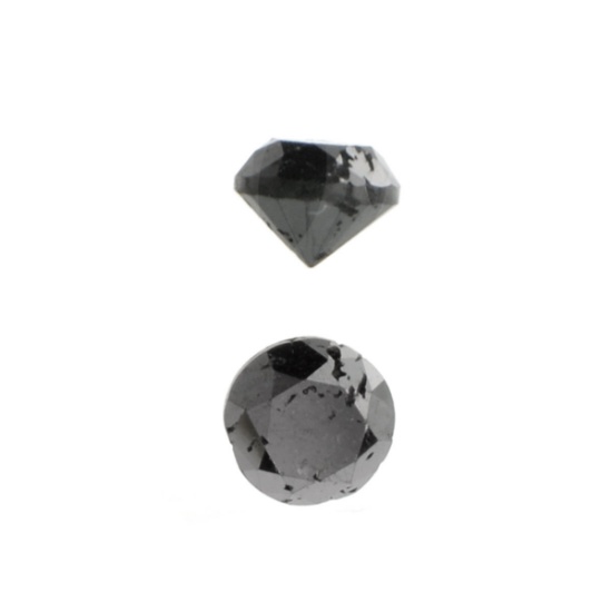 APP: 0.4k 0.58CT Round Cut Black Diamond Gemstone