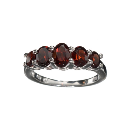 APP: 0.2k Fine Jewelry 1.80CT Alamandite Garnet And Sterling Silver Ring