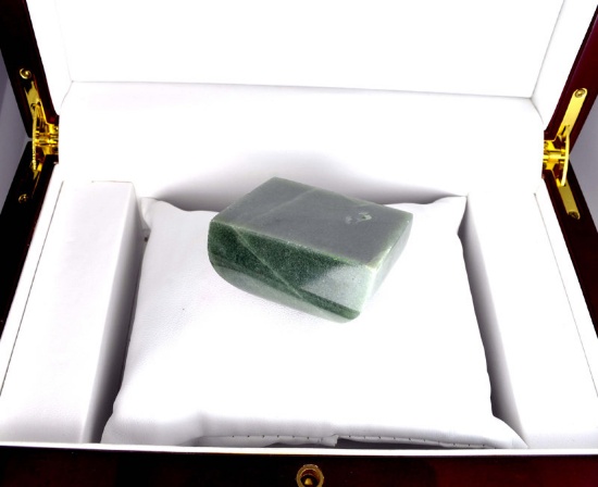 APP: 7.3k 609.50CT Square Cut Green Guatemala Jade Gemstone