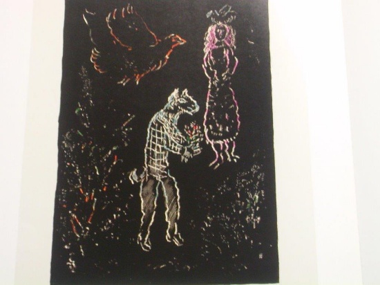 Authentic Marc Chagall Summer's Night Lithograph Signed And Numbered 16/50 Size 20X27