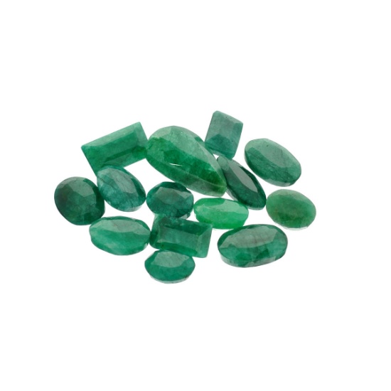 APP: 7.5k 100.07CT Various Shapes Green Emeral Parcel - Great Investment-