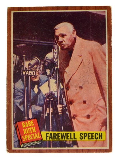 ^1962 Topps #144 Babe Ruth Special Farewell Speech